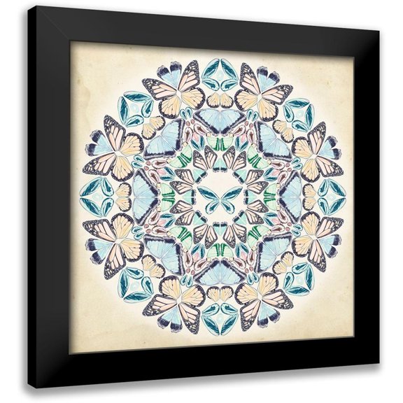 Wang, Melissa 12x12 Black Modern Framed Museum Art Print Titled - Prosperity Mandala II