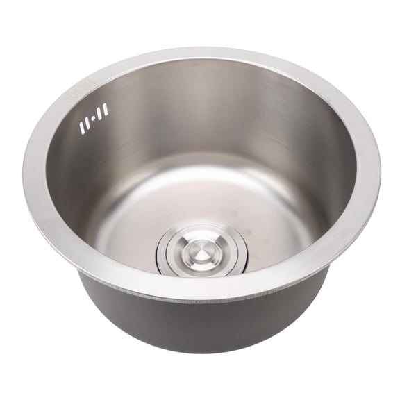Yajisi 36cm 304 Stainless Steel Brushed Single‑Bowl Kitchen Sink – Rust‑Proof, Anti‑Overflow, Space‑Saving Design