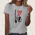 thumbnail image 2 of Tops Cortos para Mujeres Casual de Moda Impreso Cuello Redondo, Camiseta de Manga Corta para el Uso Diario, Fiesta Y Cómodo, 2 of 4
