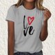 thumbnail image 4 of Tops Cortos para Mujeres Casual de Moda Impreso Cuello Redondo, Camiseta de Manga Corta para el Uso Diario, Fiesta Y Cómodo, 4 of 4