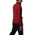 thumbnail image 4 of Ma Croix Mens Track Jacket with Button Sleeve Accents Full Zip Active Slim Fit, 4 of 7
