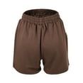 thumbnail image 4 of Unique Bargains Women's Flowy Running Shorts High Waisted Coffee Color Size S, 4 of 7