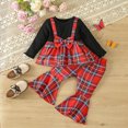 thumbnail image 2 of HCNTES Baby Girl Clothes Winter Toddler Baby Girl Clothes 12 24 Months 2T 3T 4T Long Sleeve Letter Romper Hooded Pants Outfits Set, 2 of 8
