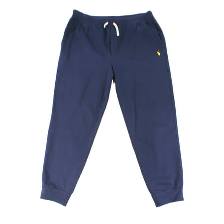 Polo Ralph Lauren Ribbed-Cuff Navy Men's Fleece Jogger Pants (Best Shoes To Wear On A Cruise Ship)