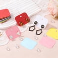 thumbnail image 4 of Uxcell 400Pcs Earring Display Cards, 1.6"x2" Kraft Paper Stud Earring Holder Card, Blank Hanging Tag 2 Holes for Ear Stud Small Jewelry Selling Packaging Supply, Pink/Blue Colors, 4 of 6