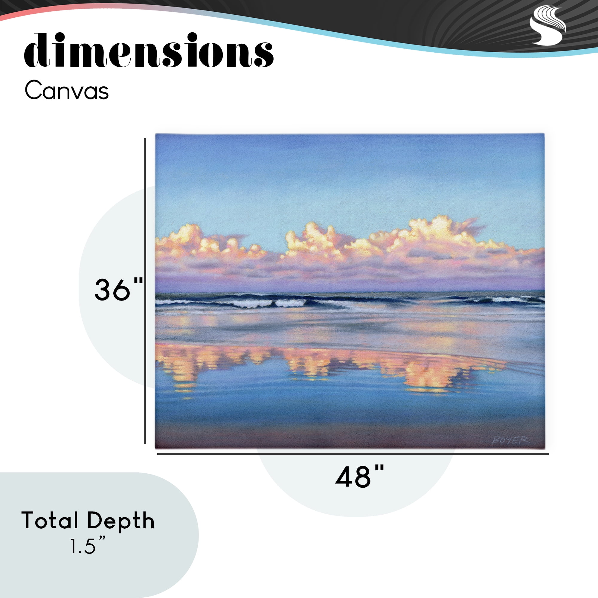 Stupell Industries Cloud Illusions Reflection Canvas Wall Art, design by Susy Boyer