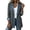 Dark Gray women denim blazer long sleeve a1, variant on Women Collar Long Sleeve Denim Blazer, Casual Button Front Jacket, Soft Stretchy Layering Piece for Office Travel Weekend Outings, Gray S