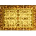 thumbnail image 1 of Ahgly Company Indoor Rectangle Abstract Yellow Modern Area Rugs, 2' x 5', 1 of 4