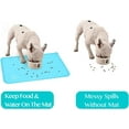 thumbnail image 5 of Silicone Waterproof Dog Cat Pet Feeding Mats, Non Slip, Easy Clean Pet Dog Cat Bowl Mats Placemat 18.5" x 11.5"Blue, 5 of 7