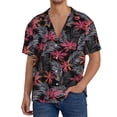 thumbnail image 1 of Fotbe Colorful Hawaii Palms Camisa Estampada de Manga Corta para Hombre, Casual de Verano, Estilo Playero, Sin Arrugas-Medium, 1 of 5