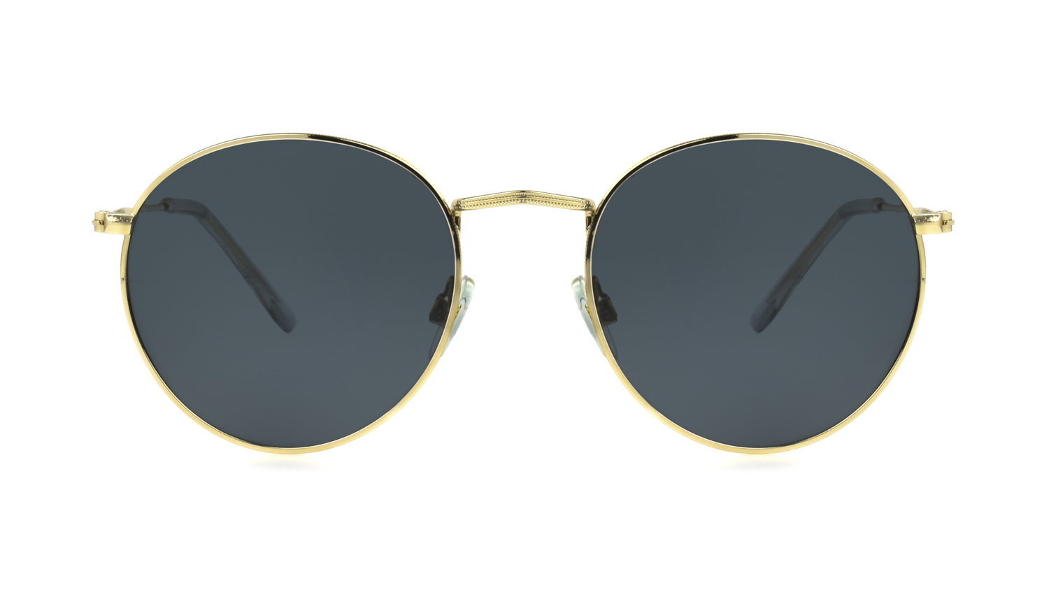 Foster Grant Men's Round Fashion Sunglasses Gold