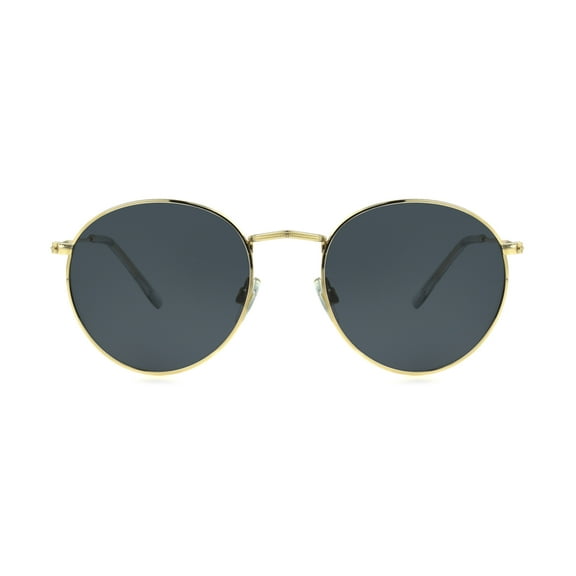 Foster Grant Men's Round Fashion Sunglasses Gold