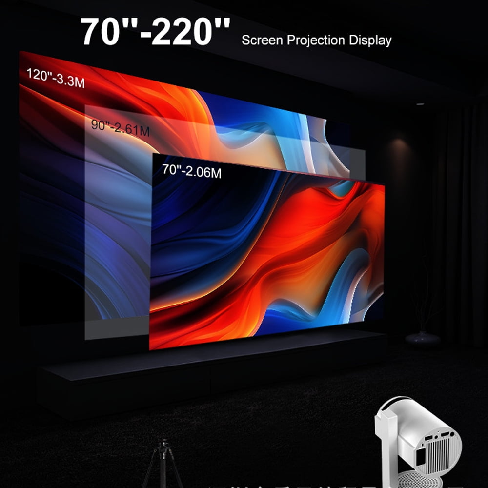 OnePi Portable Movie Projector 4K Support, Smart Projector with 270°Adjustable Telescopic Stand,Auto Keystone Mini Projector, 5G WiFi Blueooth Home Theater Projector
