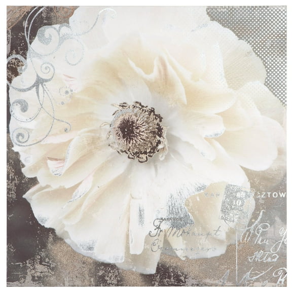 Yosemite Home Decor 'Blooming Softly I' Fabric Canvas in Multi-Color