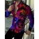 thumbnail image 1 of Traje de lujo para hombre 2024, para bodas, fiestas, informales, para exteriores, calle, cómodo, material suave, camisa con botones de solapa para hombre, 1 of 6