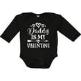 thumbnail image 3 of Inktastic Daddy is My Valentine Girls Girls Long Sleeve Baby Bodysuit, 3 of 5