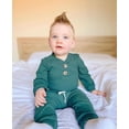 thumbnail image 1 of Infant Baby Knit Outfits Suits, Buttons Round Neck Long Sleeve Romper Top + Elastic Long Pant, 1 of 6