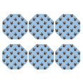thumbnail image 2 of Balery 6 Pcs French Bulldog Faceleather Coasters Set, Drink Table Cup Coasters For Living Room Kitchen Coffee Decor, 2 of 9