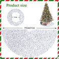 thumbnail image 3 of Falda para árbol de Navidad FANPROMS con lentejuelas blancas brillantes de 53 cm, 3 of 7