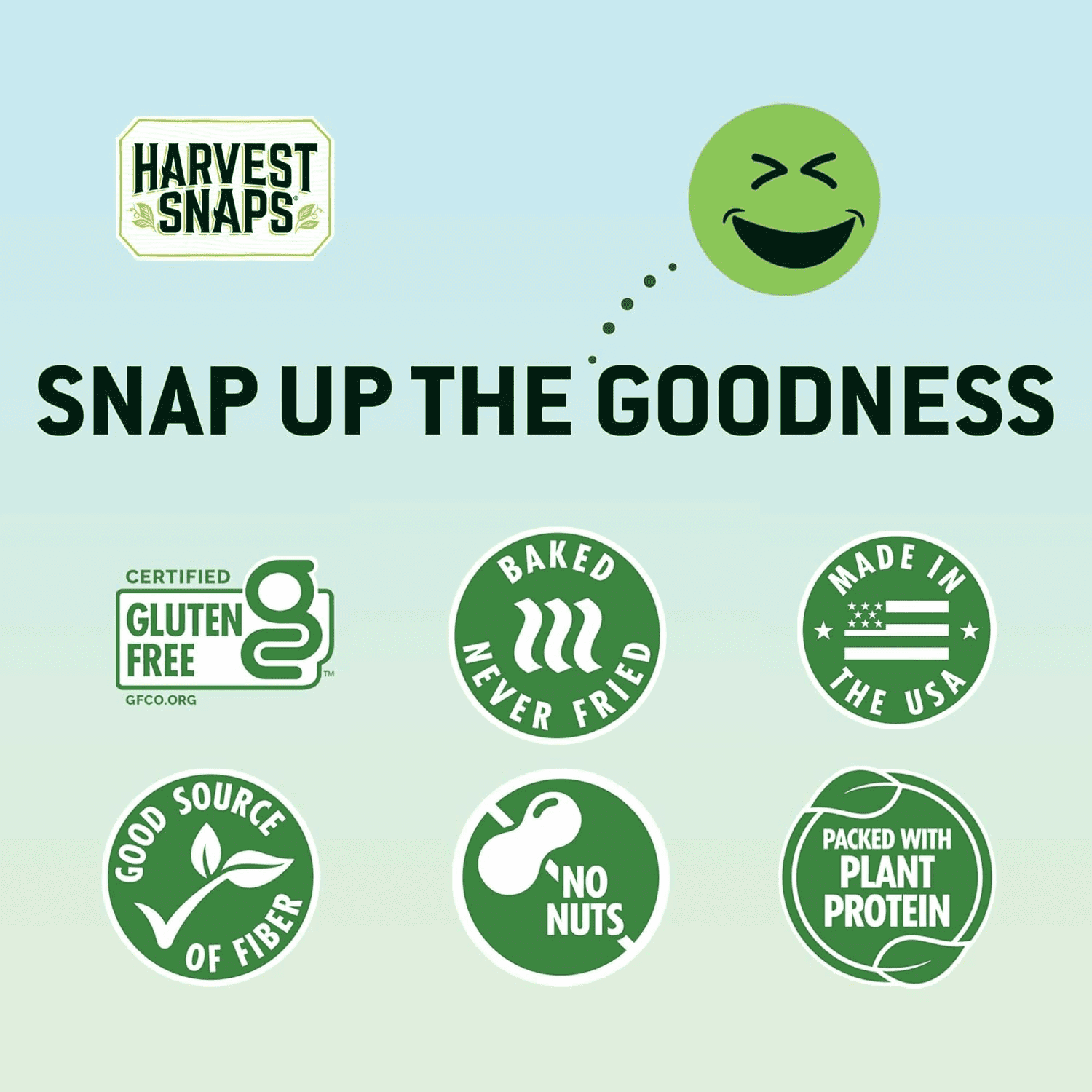 Harvest Snaps Veggie Chips | White Cheddar, 8.5 oz Bag (Case of 6) | Powered by Plant Protein, Gluten Free, Non-GMO Baked Vegetable Crisps | Made in USA