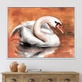 thumbnail image 2 of Designart 'Close Up Swan On The Water' Traditional Framed Canvas Wall Art Print, 2 of 5