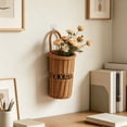thumbnail image 5 of Woven Hanging Wicker Basket,Imitation Wicker Hanging Basket,for Front Door Hanging Wall Basket with Handle for Flowers,Small Plants,Farmhouse and Garden Decor,Baskets, 5 of 6