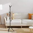 thumbnail image 1 of Perchero de fácil montaje, versátil, resistente, ideal para regalos, para pasillo, hogar, dormitorio, bufandas. Negro, 1 of 8
