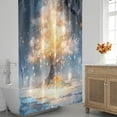 thumbnail image 3 of Christmas Tree Modern Design Shower Curtain for Bathroom Shower Curtain Set with 12 Hooks Waterproof Fabric Bath Curtain for Bathtub Restroom Decor, 72 X 72 in, 3 of 6