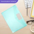 thumbnail image 4 of LOVEVER 6 Pcs 11 Hole Transparent File Bag with Snap Button Waterproof A4 Plastic Folders Document Holder Pouches Bags Office, 4 of 6