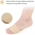 thumbnail image 6 of GIXUSIL Metatarsal Pads, Fabric Sleeve Pads with Gel Inserts, Ball of Foot Pain Relief Cushions for Sesamoiditis, Metatarsalgia, Neuroma for Men and Women - 1 Pairs (Small, Beige), 6 of 7