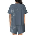thumbnail image 6 of Haiem White Dandelion Pattern Pajama Set for Women 2 Piece Lounge Set Short Sleeve Tops and Shorts Soft Sleepwear-4X-Large, 6 of 7