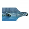 thumbnail image 1 of Blue Cutting Board, Marble Cave General Carrera Lake in Chile Natural Wonders Rocks Azure Water, Tempered Glass Cutting and Serving Board, Wine Bottle Shape, Blue Purplegrey White, by Ambesonne, 1 of 1