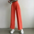 thumbnail image 3 of adviicd Women'S Casual Pants With Pockets Womens Casual Outfits Women's Stretch Legend Wash Pants - Boyfriend Orange XL, 3 of 5
