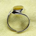 thumbnail image 3 of Bague Saphir Jaune Naturel, Bague Pierre d'Anniversaire, Ensemble de Bagues Réglables avec Lunette, Bague en Pierre de Gemmage, Bague Simple, Usage Astrologique, 3 of 3