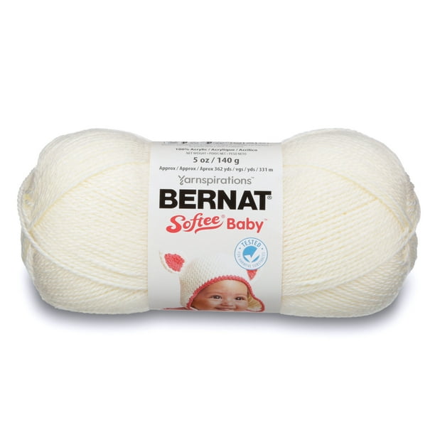 Bernat Acrylic Softee Baby Yarn (140g/5 oz), Antique White - Walmart ...