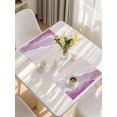 thumbnail image 5 of Pink Coastal Wave Placemats Set of 6, Summer Modern Ocean Beach Placemats for Dining Table, Place Mats for Kitchen Tabletop, Waterproof Wipeable Dining Table Mats Set, 5 of 9