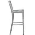 thumbnail image 5 of Flash Furniture Gael Commercial Grade 30" High Silver Metal Indoor-Outdoor Barstool with Vertical Slat Back, 5 of 6