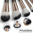 thumbnail image 3 of Makeup Brushes Set 10 Pcs, Professional Premium Synthetic Foundation Brush Blending Face Powder Eye Shadows Blush Make up Brushes, 3 of 5