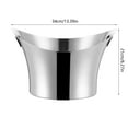 thumbnail image 3 of Stainless Steel Ice Pail Ingot Shape Beverage Ice Bucket Large Capacity Ice Container with Handle for Outdoor Party Use, 3 of 8