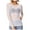 White, variant on WUANDIXFA Women Y2K Long Sleeve Women's See Through Long Sleeve Seamless Arm Top Mesh Shirt Blouse Blue,XL
