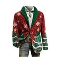 thumbnail image 5 of Moxiu Men's Casual Ugly Christmas Corduroy Blazer - One Button Sport Coat 2026 Red,XL, 5 of 7