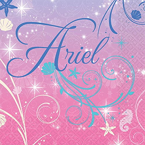 Little Mermaid Beverage Napkins (16 Count) - Party Supplies