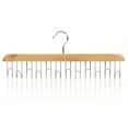 thumbnail image 2 of Wooden Tie Rack Hanging Organizer for Mens Closet Accessories, 2 of 5