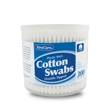 XtraCare Cotton Swabs, Double-Tipped, 300 Count – Soft & Flexible