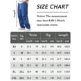 thumbnail image 7 of FEOYA Parachute Sweatpants for Men Y2k Baggy Straight Vintage Track Pants Loose Sport Skateboard Trousers Wide Leg Side Stripes Hip Hop Pant with Drawstring M Blue, 7 of 7