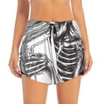 thumbnail image 4 of Lsque Skeleton Book Lover Printed Women's Running Shorts with Liner Pockets,Elastic Quick Dry Workout Athletic Gym Yoga Shorts,Womens High Waist Shorts-X-Large, 4 of 9