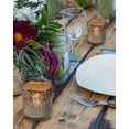 thumbnail image 3 of Serene Spaces Living Set of 6 Silver Ribbed Votive Candle Holders, Glass Finish, 3 of 5