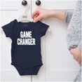 thumbnail image 5 of Game Changer First Time Parents Funny Romper Boys or Girls Infant Baby Brisco Brands 18M, 5 of 6