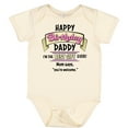 thumbnail image 3 of Inktastic Happy Birthday, Daddy Best Ever in Pink Boys or Girls Baby Bodysuit, 3 of 5
