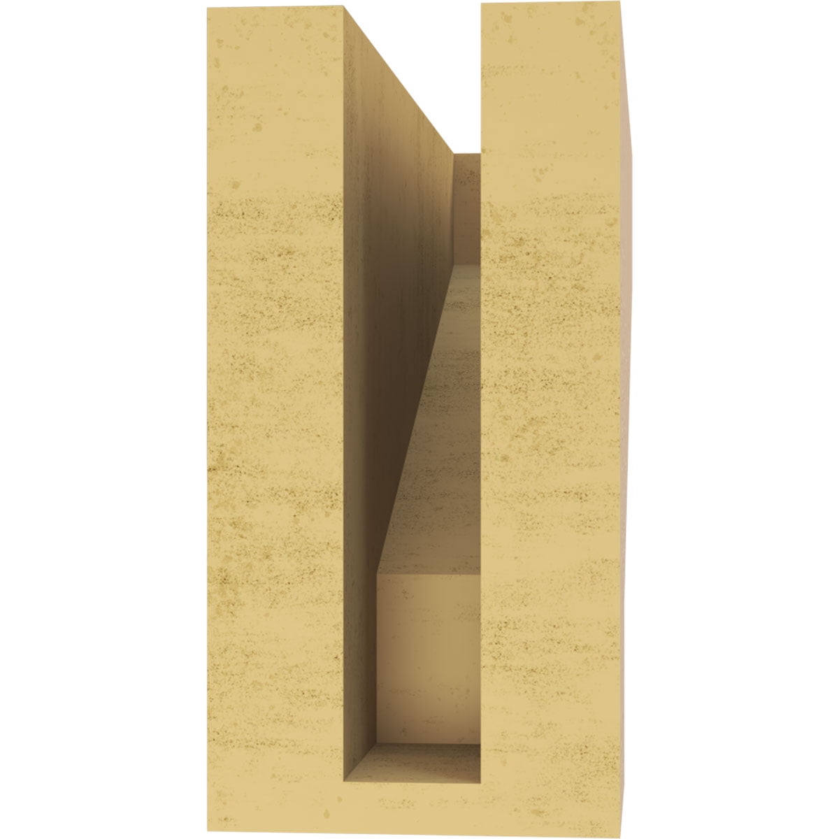 3"W x 9"D x 6"H Classic Clemmons Rough Cedar Woodgrain TimberThane Corbel, Primed Tan